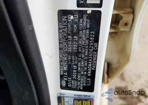 2013 Kia Rio Lx z USA, uszkodzony, nr VIN KNADM4A36D6295823